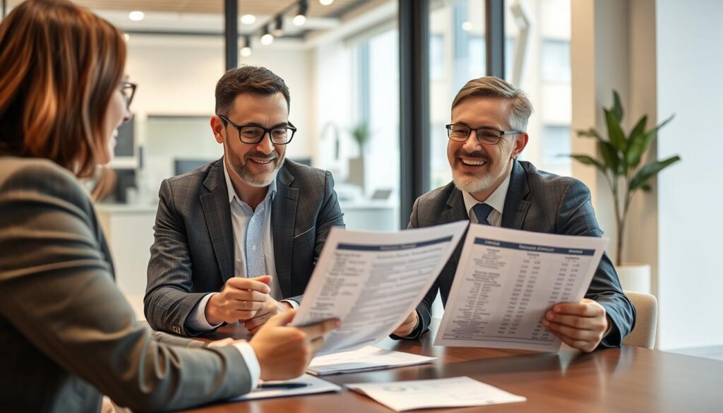 Business owner implementing cost-saving insurance strategies