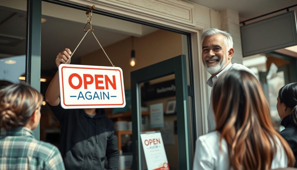 Business reopening after disaster with Business Interruption Insurance support