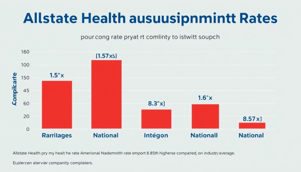 Chart showing Allstate Health subsidiaries complaint rates compared to industry average