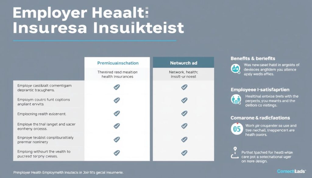 Comparison checklist for employer health insurance quotes