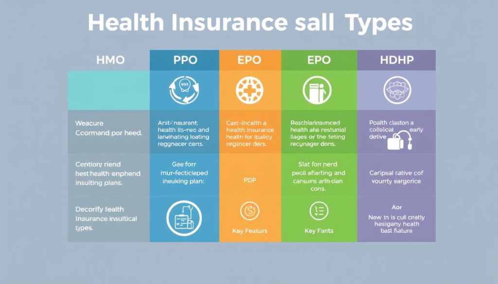 Comparison of different employer health insurance plan types