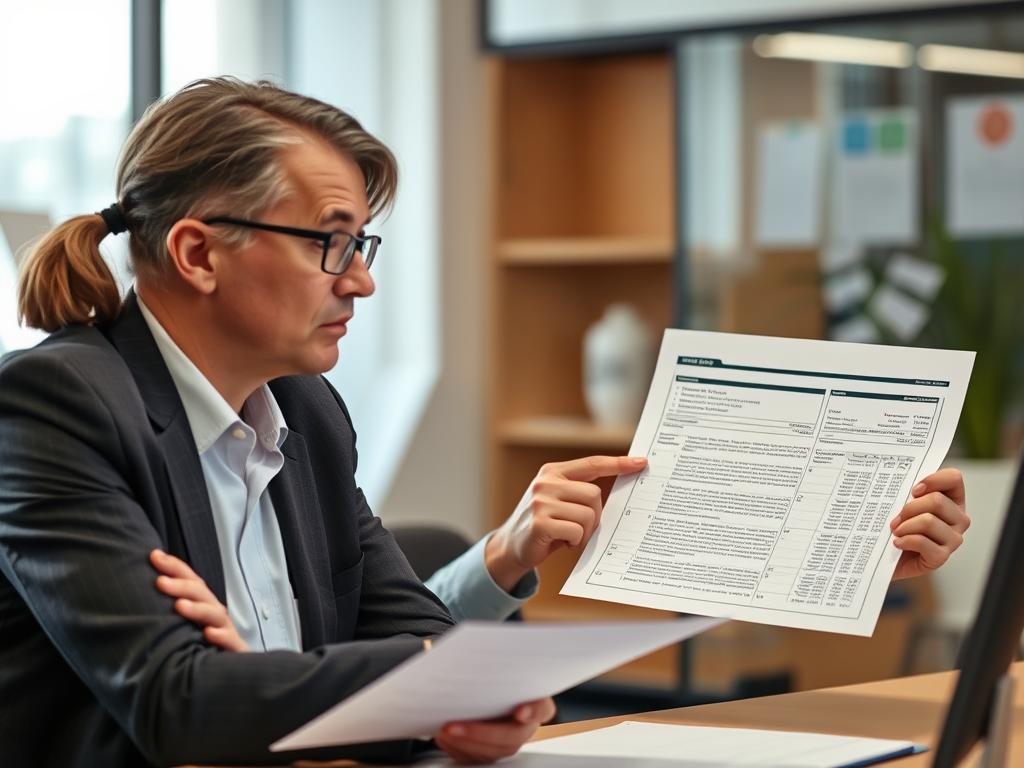 Consultant looking worried while client points at incorrect data Consultant looking worried while client points at incorrect data
