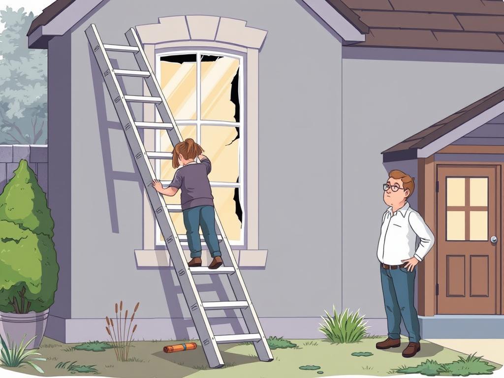 Contractor with ladder accident at client property