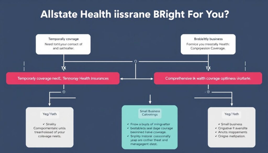 Decision flowchart showing who should consider Allstate health insurance