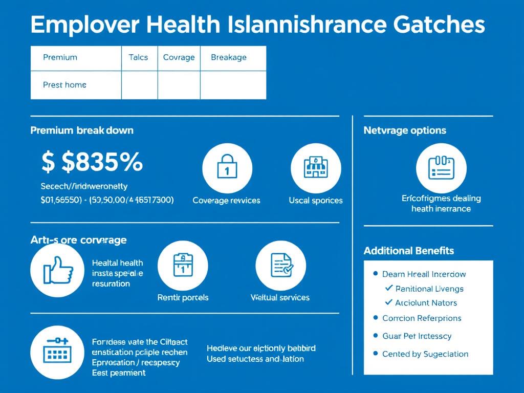 Diagram showing components of employer health insurance quotes