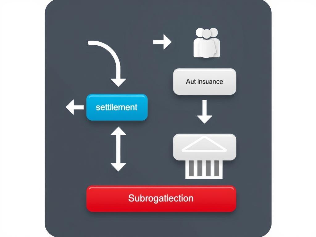 Diagram showing coordination of benefits between health and auto insurance after car accident injuries