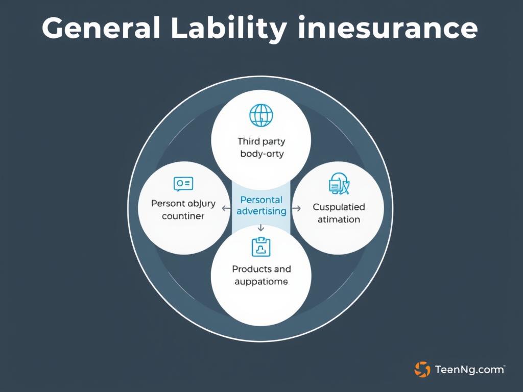 Diagram showing what general liability insurance covers
