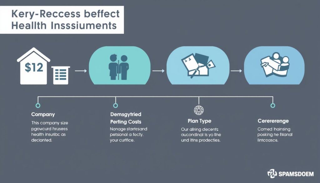 Factors affecting small business health insurance costs illustrated as a flowchart
