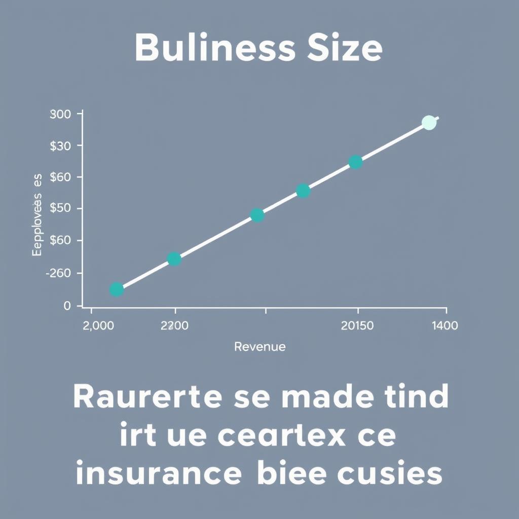 Graph showing how business size affects million dollar insurance policy costs