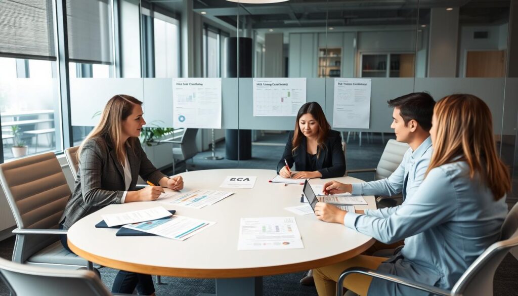 HR team reviewing ACA compliance documentation and strategy