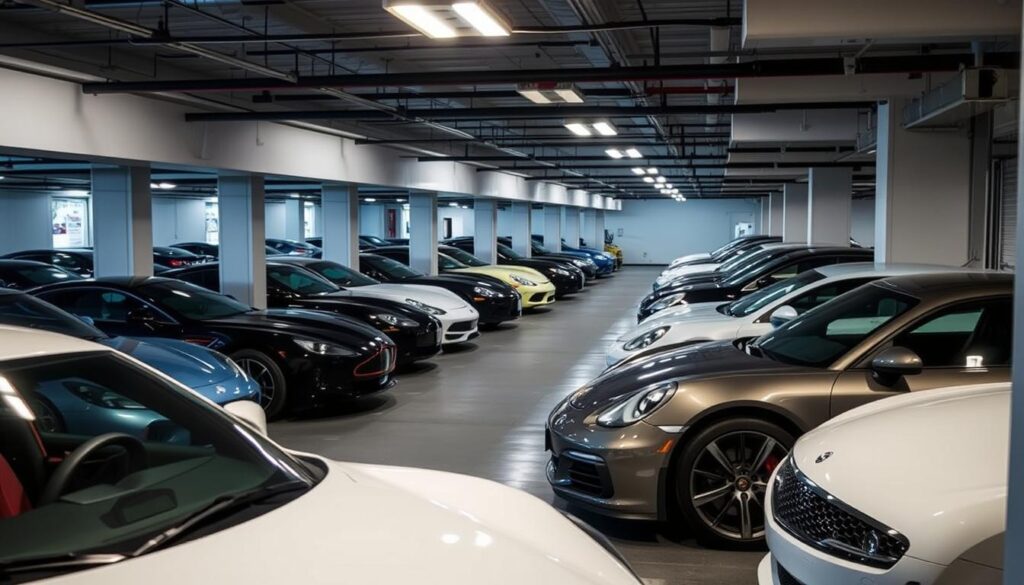 Parking garage with multiple cars showing the need for garagekeepers liability coverage