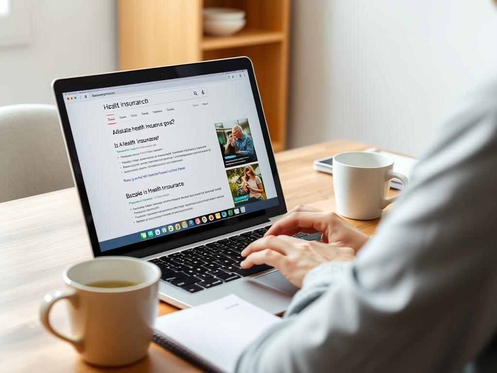 Person researching answers about Allstate health insurance online