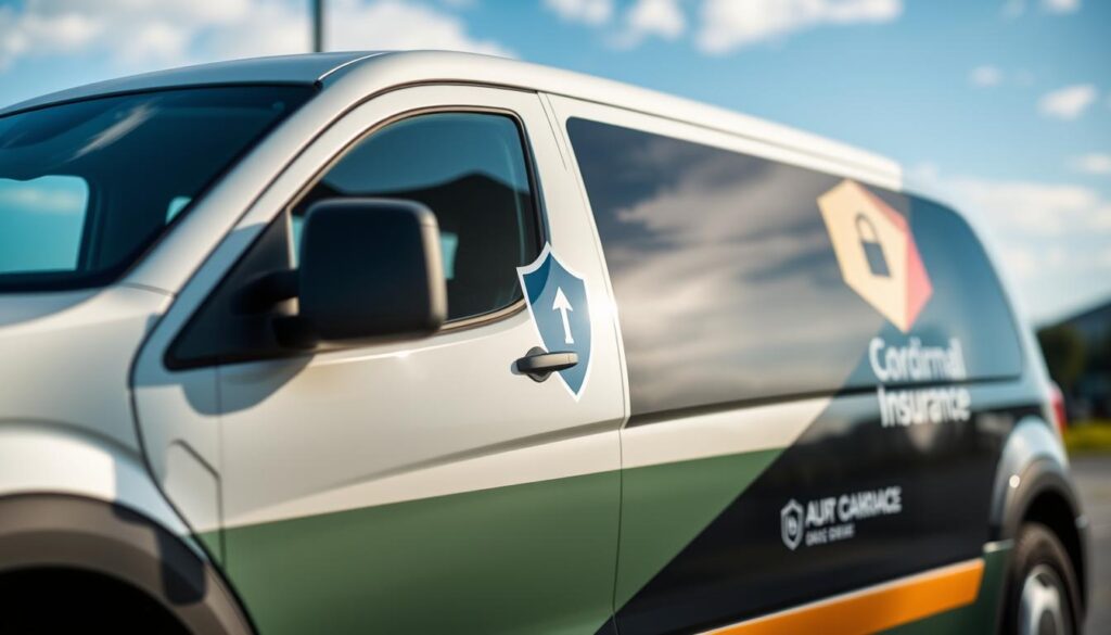 Protected business vehicle with proper commercial insurance coverage