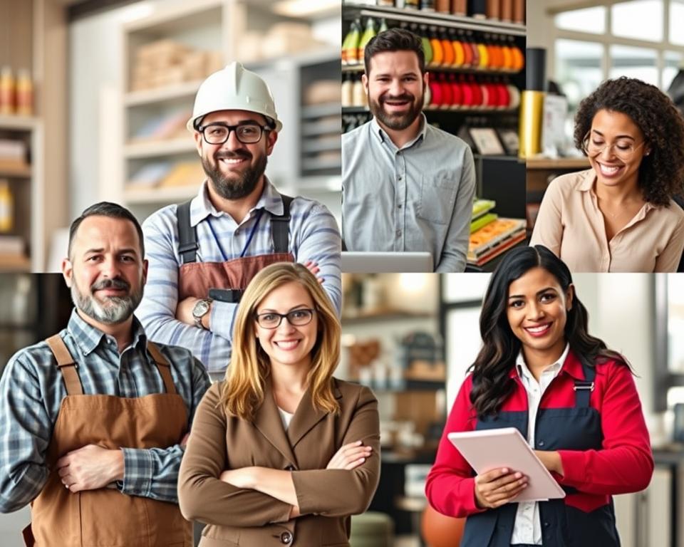 Various small business owners who need general liability insurance