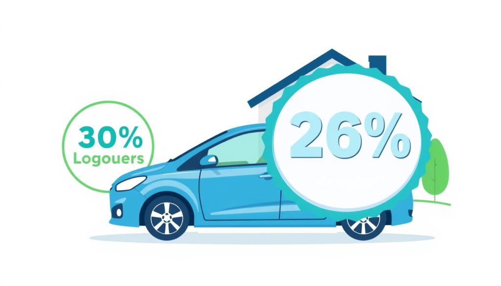 Visual representation of auto and home insurance bundle savings Visual representation of auto and home insurance bundle savings